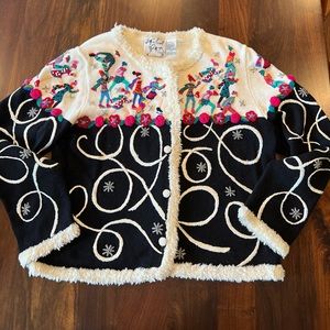 Vintage Michael Simon Figure Skaters Winter Sweater